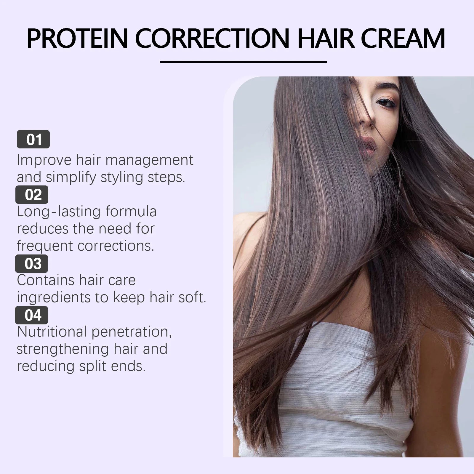 Keratin Hair Straightening Cream Reduce Dry Frizzy Damaged Hair Care Restore Soft Smooth Shiny Moisturizing Hair Conditioner
