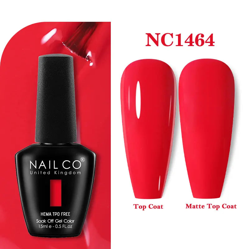 NAILCO 333 Colors Gel Nail Polish Semi Permanent Varnishes Nails Art Design Hybrid Soak Off Top Base Coat UV Gel Manicure 15ml