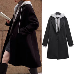 European Casual Hooded Long Coat