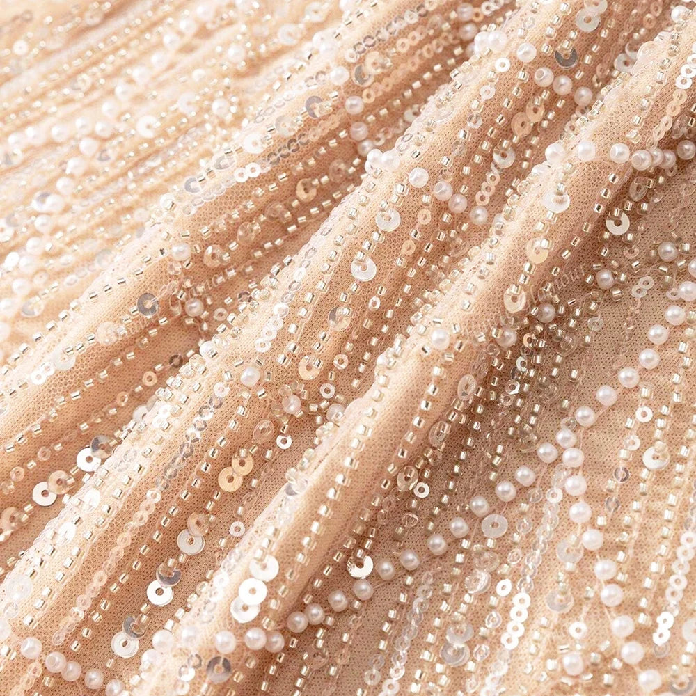 TITLE: Starlight Sequined Evening Gown Dress