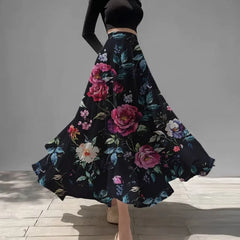 Women's Skirts Niche Specialty Fancy Skirts Versatile Bot Large Swings Fashionable Floral Skirts