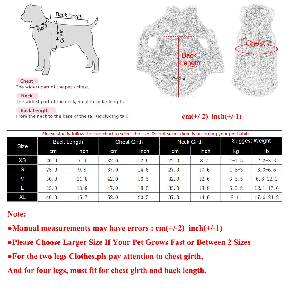 Cozy Fleece Pet Hoodie Coat