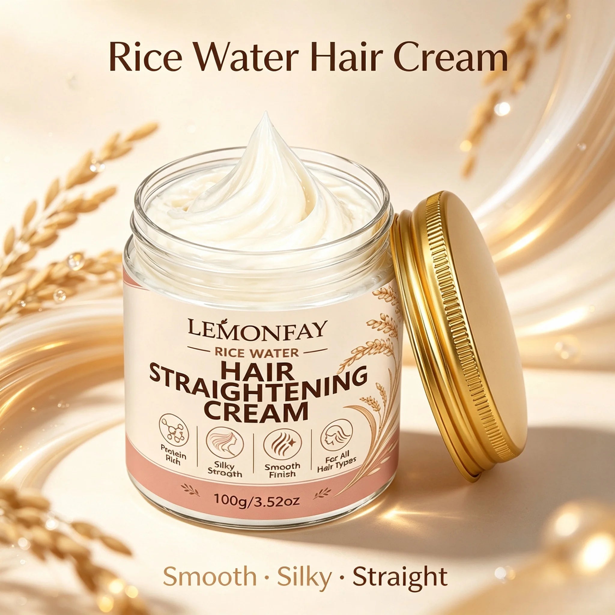 Hair Straightening Cream Smoothing Frizz Control Nourishing Repair Damaged Silky Hair Care Treatment