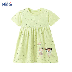 Embroidered Floral Summer Girls Dress
