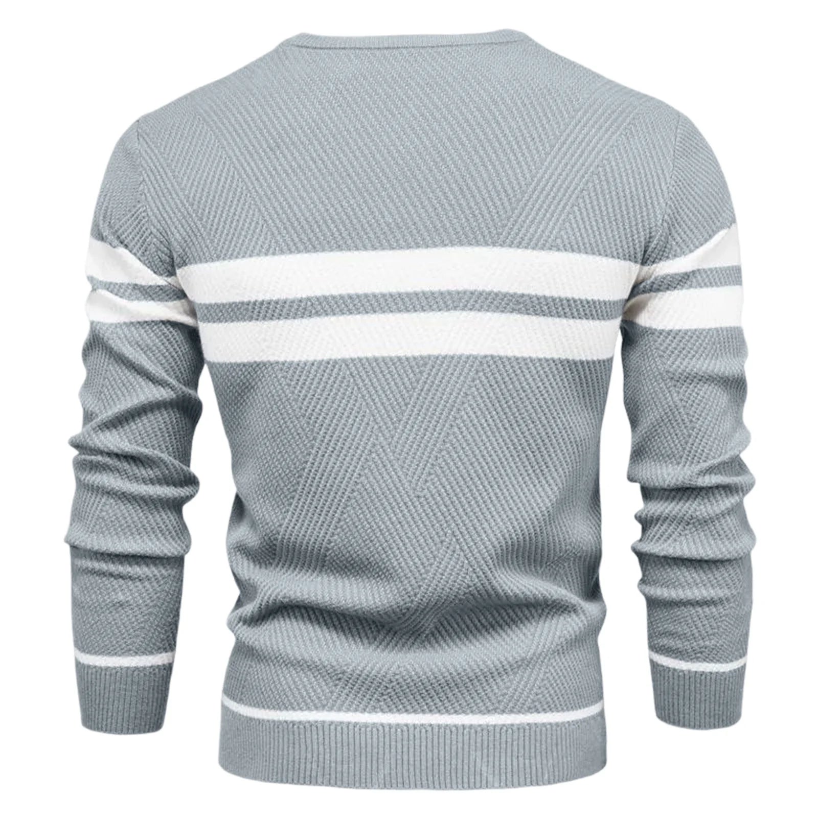 Slim Striped Knit Pullover