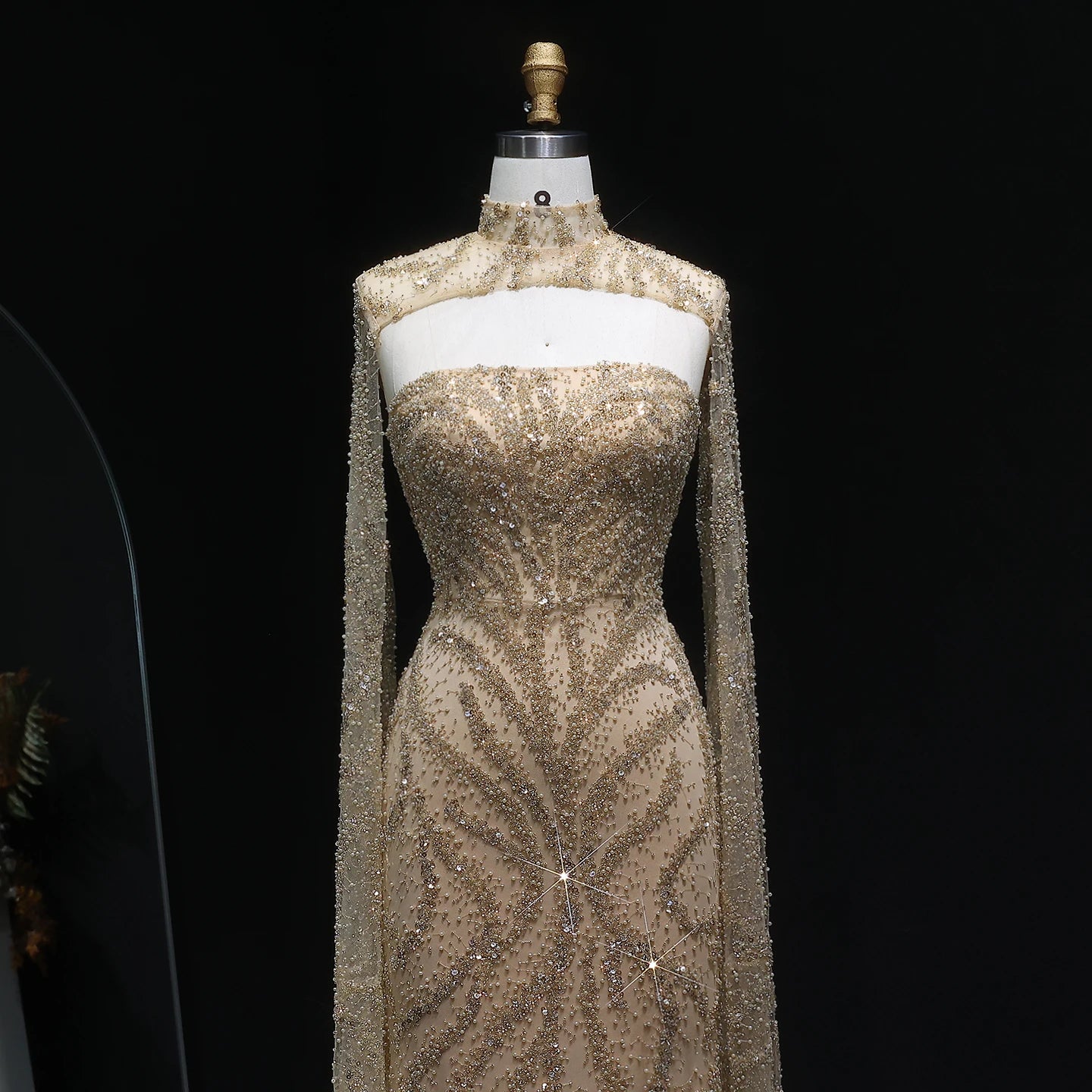 Sharon Said 2026 Luxury Evening Party Gowns Women' s Wedding Prom Dresses with Flowing Sleeves Elegant Mermaid SS663 Customized