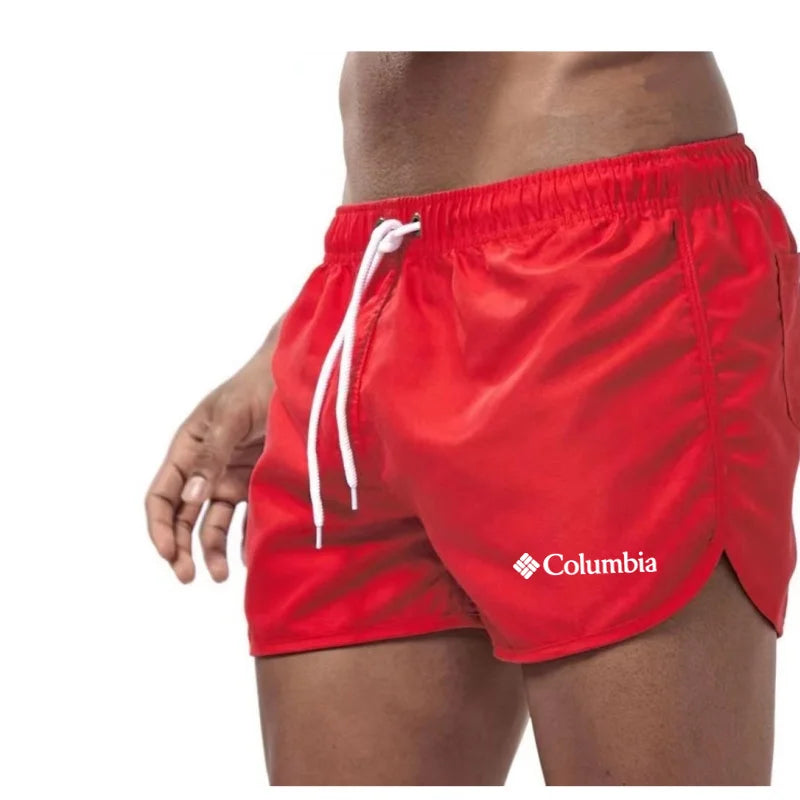 Summer Men'S Swim Shorts Trunks Quick Dry Board Bathing Suit Breathable Drawstring With Pockets For Surfing Beach