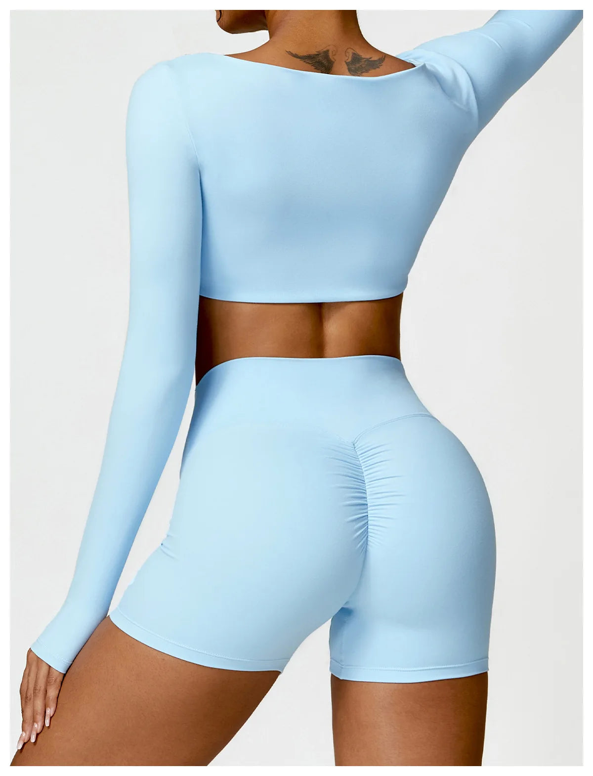 Summer 2PCS Yoga Suit Sports Set Women Quick-Dry Gym Set Women Tracksuit Running Workout Long Sleeve Sports Shirt Yoga Clothing
