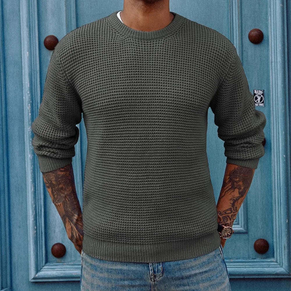 Men’s O-Neck Knit Pullover Sweater