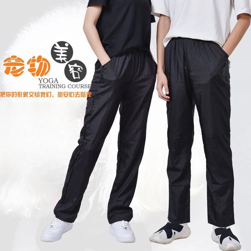 Pet Groomer Jogger Pants Waterproof Anti Hair Anti Static Trousers Pet Dog Grooming Work Clothes Hair Salon Hairdresser Uniform