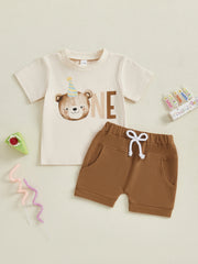 Toddler Cartoon Summer Outfit Set