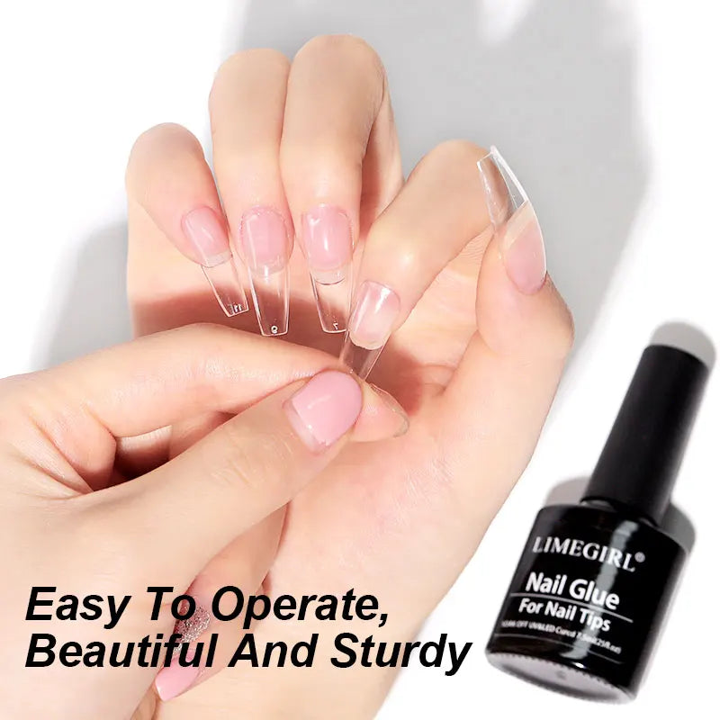 LIMEGIRL Nail Tips Glue Gel 7.5ml UV Glue for False Nail Gel Polish Manicure Hybrid Gellac Multi-function Strong Gel Nail Polish