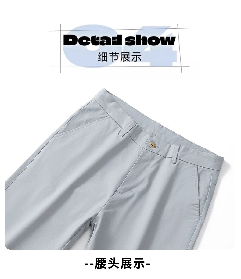 Stretch Cotton Straight Golf Trousers