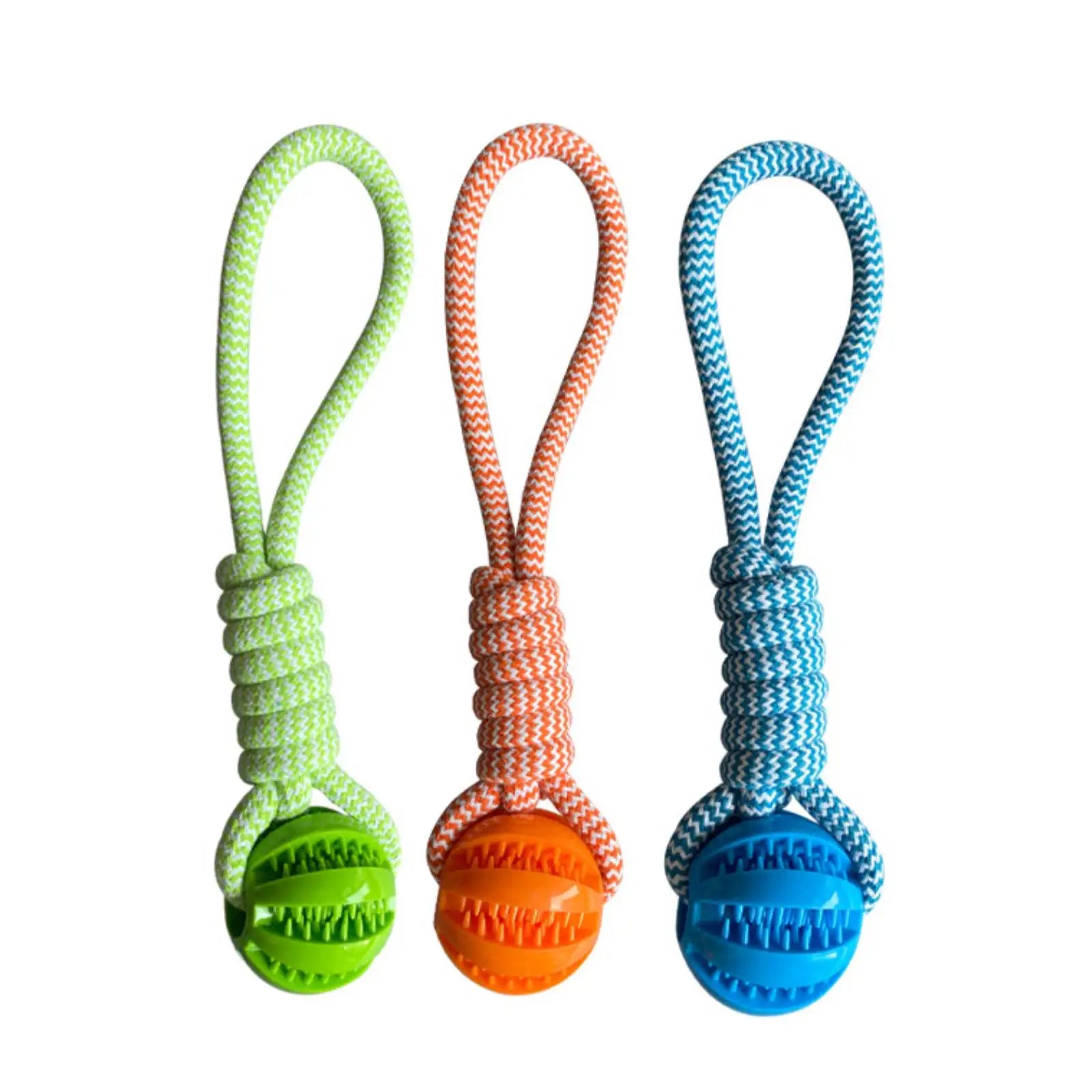 Pet Toy Dog Bite-Resistant Cotton Rope Hand-Held Treat Ball for Teeth Cleaning and Training, Interactive Educational Toy Ball