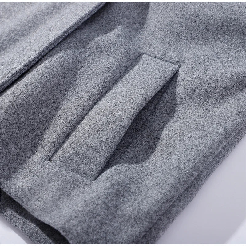 2025 Autumn Woolen Coats Women Casual Double Breasted Stand Collar Female Office Short Jackets Chic Lady Loose Street Outwear