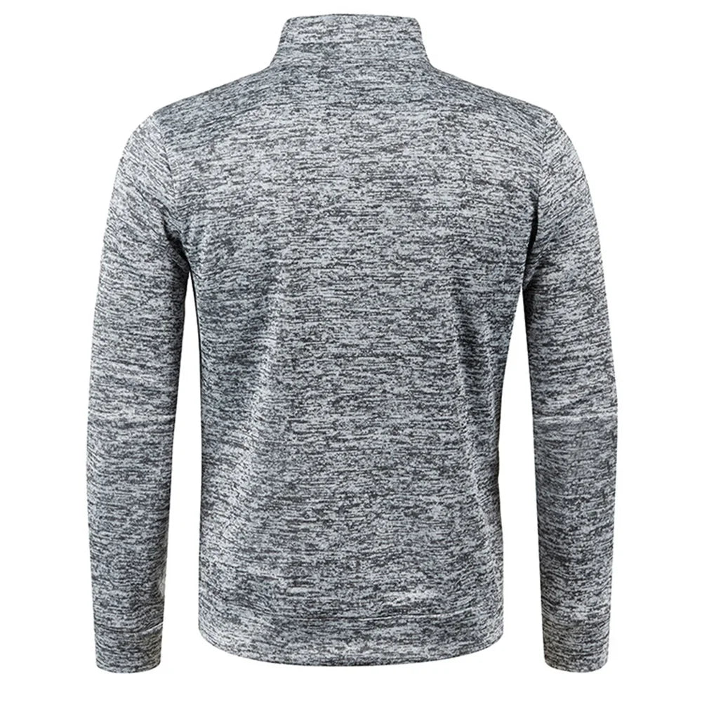 Modern Half Zip Knit Sweatshirt