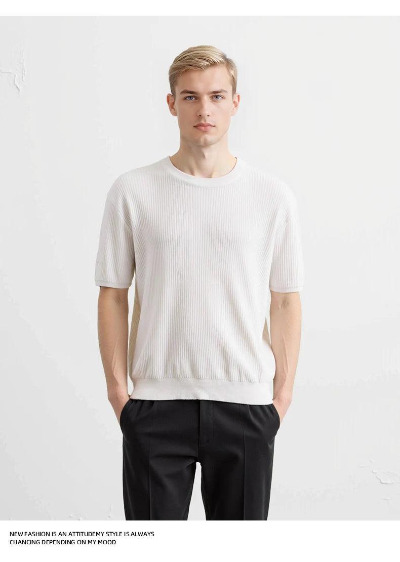Knitted Smart Casual Tee Men