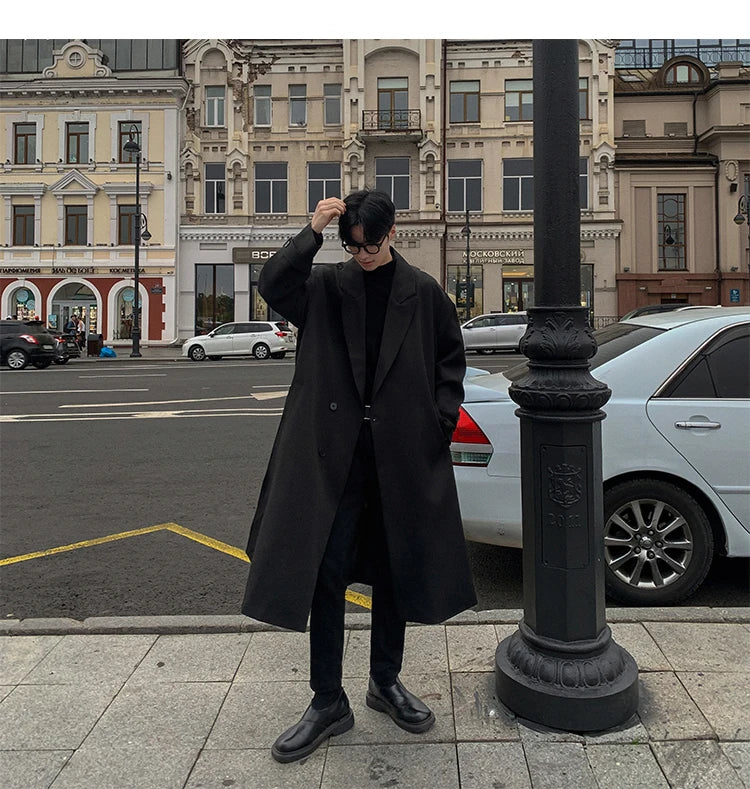 Korean Inspired Long Windbreaker