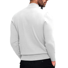 Stretch Mock Neck Knit Sweater