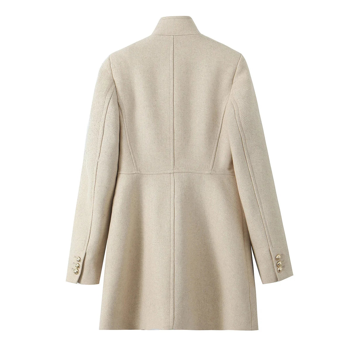 Retro Black Wool Long Coat
