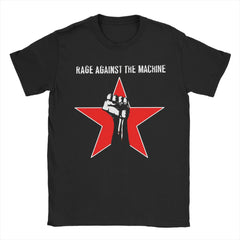 Rage Against the Machine T Shirts for Men 100% Cotton Unique T-Shirt Round Neck  Tee Shirt Short Sleeve Clothes Big Size
