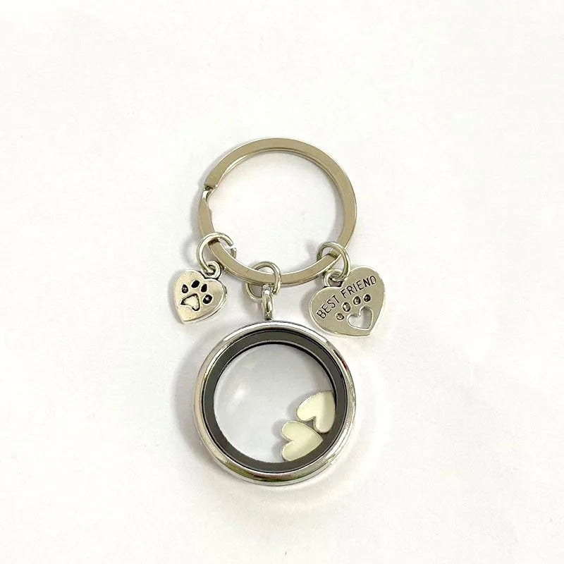 Pet Souvenirs Can Hold Cat or Dog Hair Necklaces, Pendants, Alloy Glass Photo Frames, Pendants, and Pet Accessories