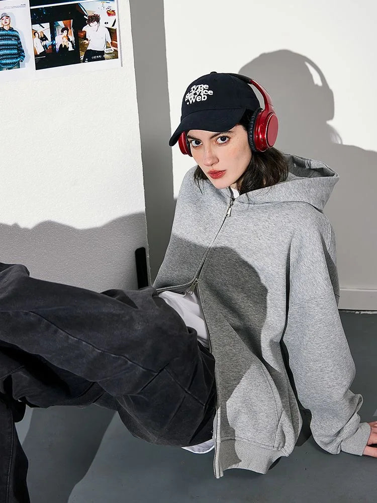 Warm Hooded Double Zip Jacket