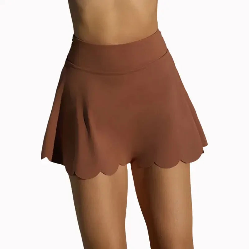 Slim Fit Tennis Skirt Shorts