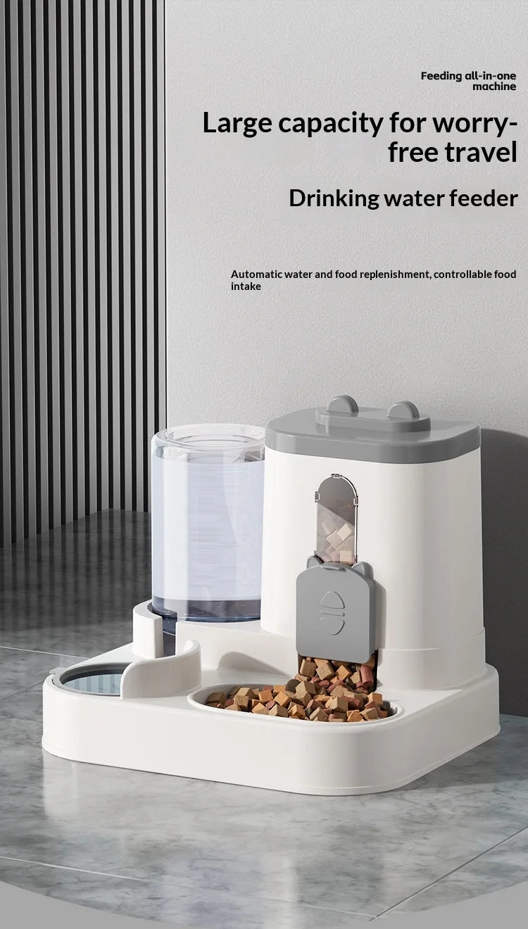 Automatic Pet Feeder and Water Dispenser All in One Large Capacity Gravity Dog Cat Bowl Smart Food Water Bowl for Pets