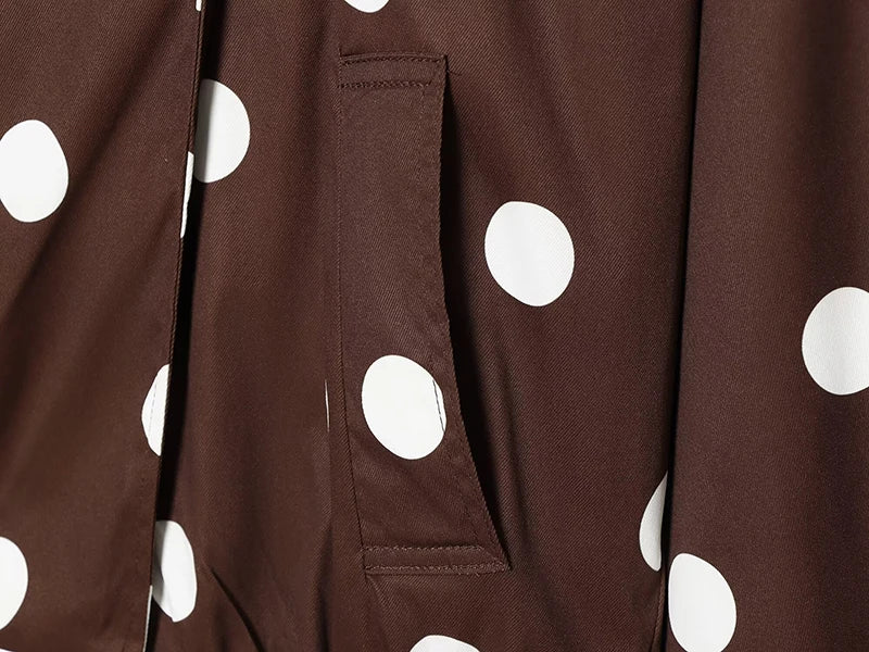 Women's Jackets Fashion Polka Dot Jacket Autumn Women Long Sleeve Loose Jackets Coats Streetwear Female Outerwear Tops