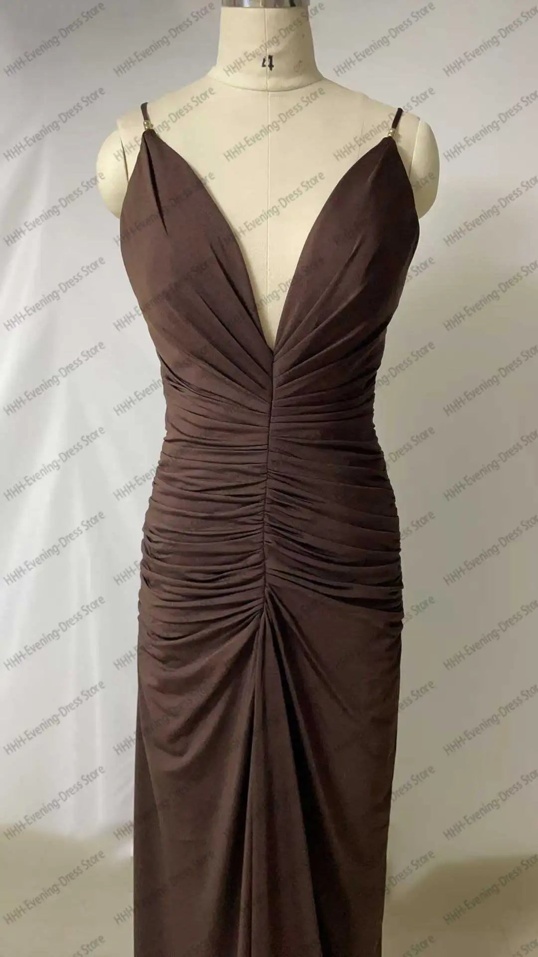 Elegant Evening Dress Pleated Straight Prom Dresses Sleeveless V-Neck Party Cocktail Gowns Wedding Guest Dress 2026 Customized