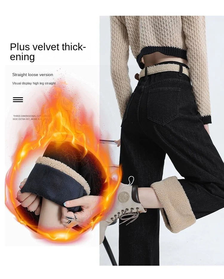 Winter Straight Leg Denim Jeans