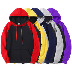 Color-Block Oversized Fleece Hoodie
