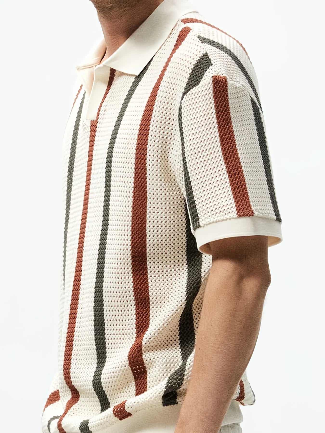 Striped Knit Polo