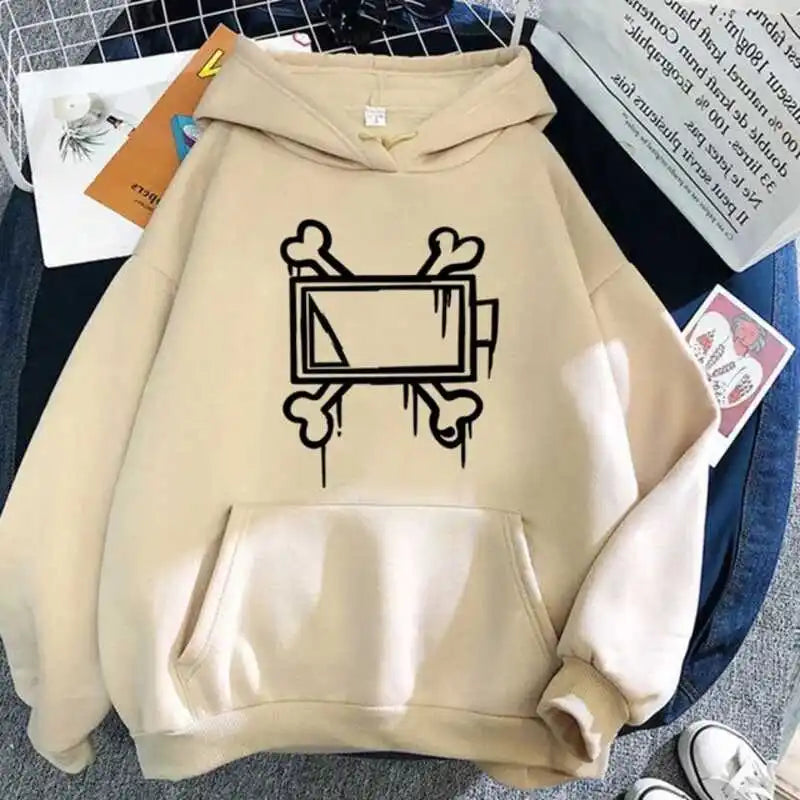 New men's and women's autumn and winter fleece hoodie  Murder Drones print foreign trade leisure sports hoodie trendy men's Y2K