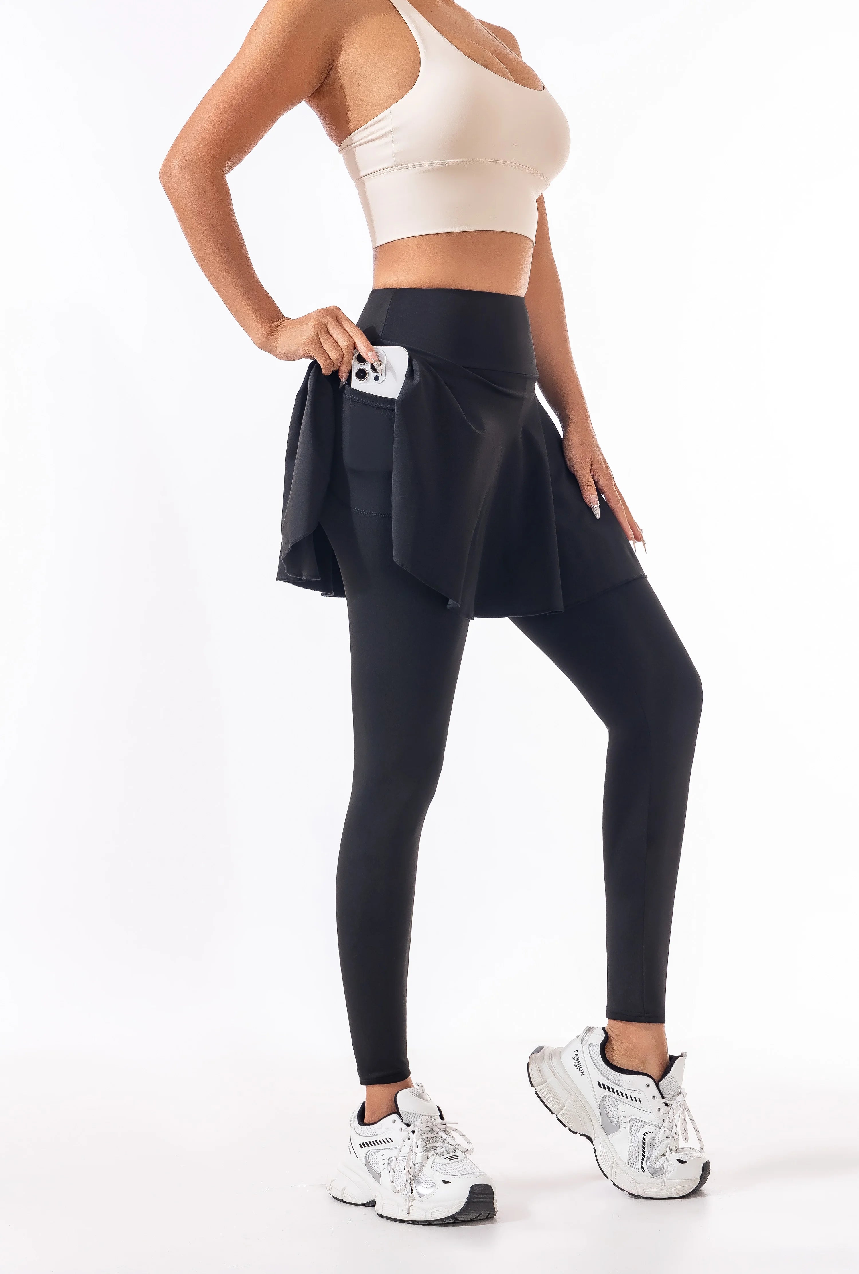 Women's 2-in-1 Yoga Skort – High-Waisted Butt-Lifting, Slim Shaping, Hidden Pockets, Luxury All-Season Pants