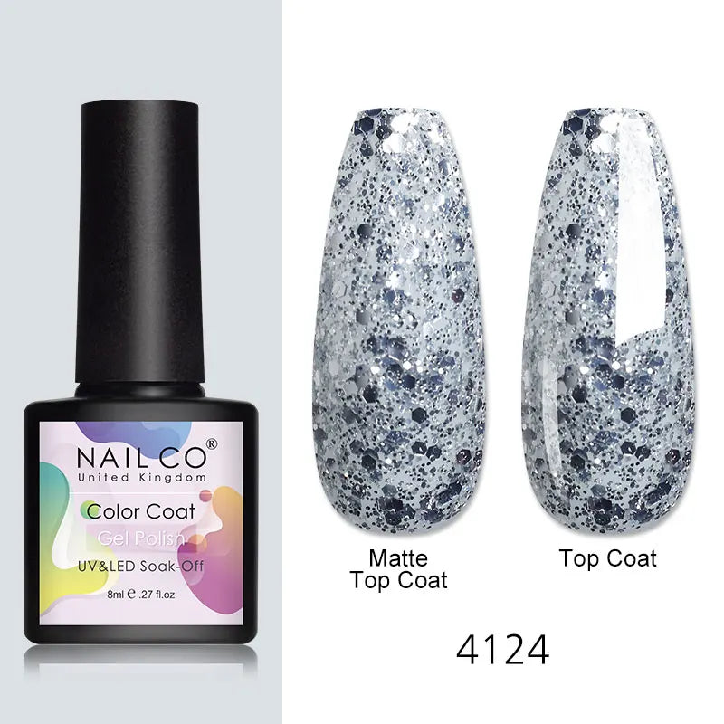 NAILCO 8ml Pink Red Colors Gel Nail Polish Nail Art Varnishes Gel Lacquer Coat LED Nails Manicure Design UV Gel Varnish Soak Off