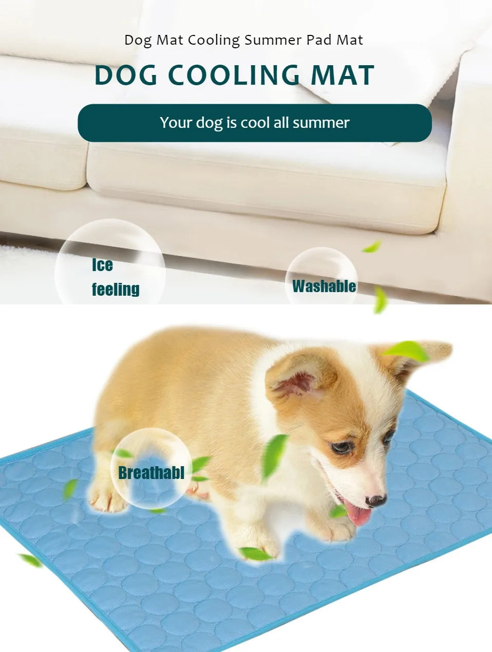 Extra Large Summer Cooling Bed Mat
