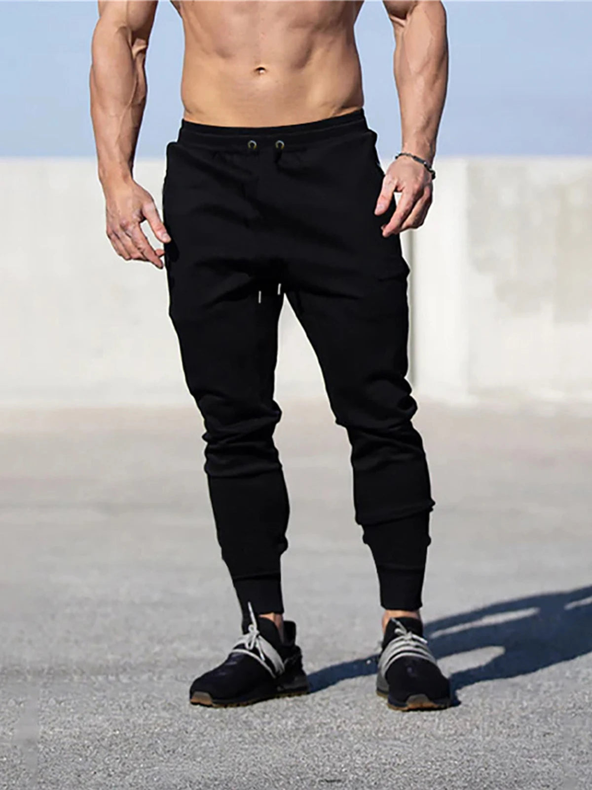 Black Men Sports Pants Running Trousers Workout Jogging Long Pants Gym Sport Joggers for Men Fitness Sweatpants Tracksuits
