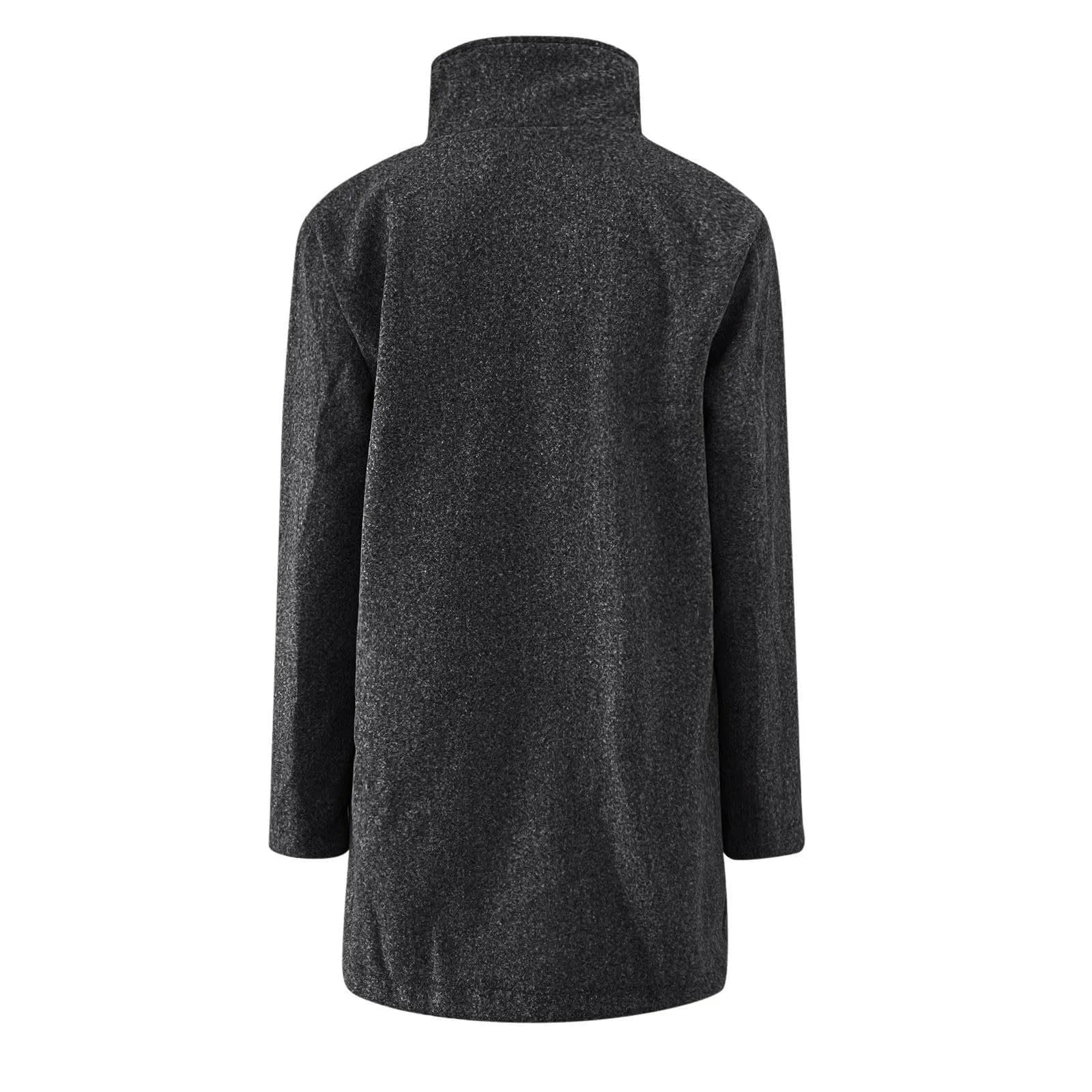 Womens Wool Cardigan Coats With Pockets Ladies Lapel Long Jacket Coat Fashion Solid Casual Winter Jackets for Women Plus Coat