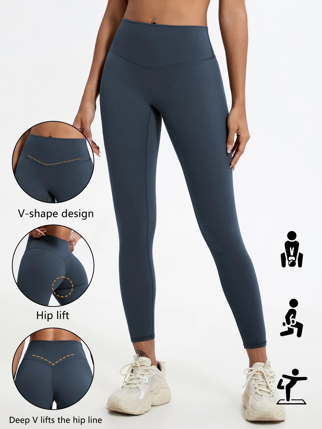 Hearuisavy Summer Super Soft Fabrics High Waist Leggings Gym Yoga Pants Running Workout Tights Push Up Sports Leggings Women