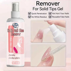 60ml Nail Polish Remover Spray, Gentle Nail Polish Remover for Acrylic and False Nails, 15-Quick Removal, Safe on Natural Nails