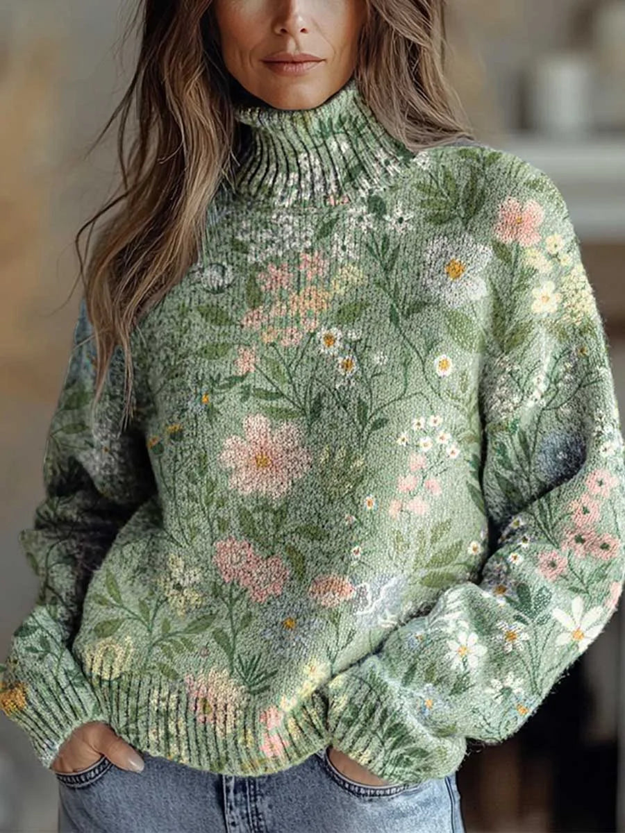 Festive Printed Winter Knit Sweater