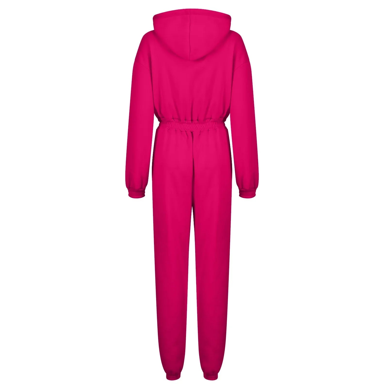 Fleece Hooded Wide Leg Jumpsuit