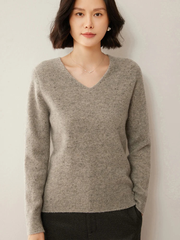 Merino Wool V Neck Sweater