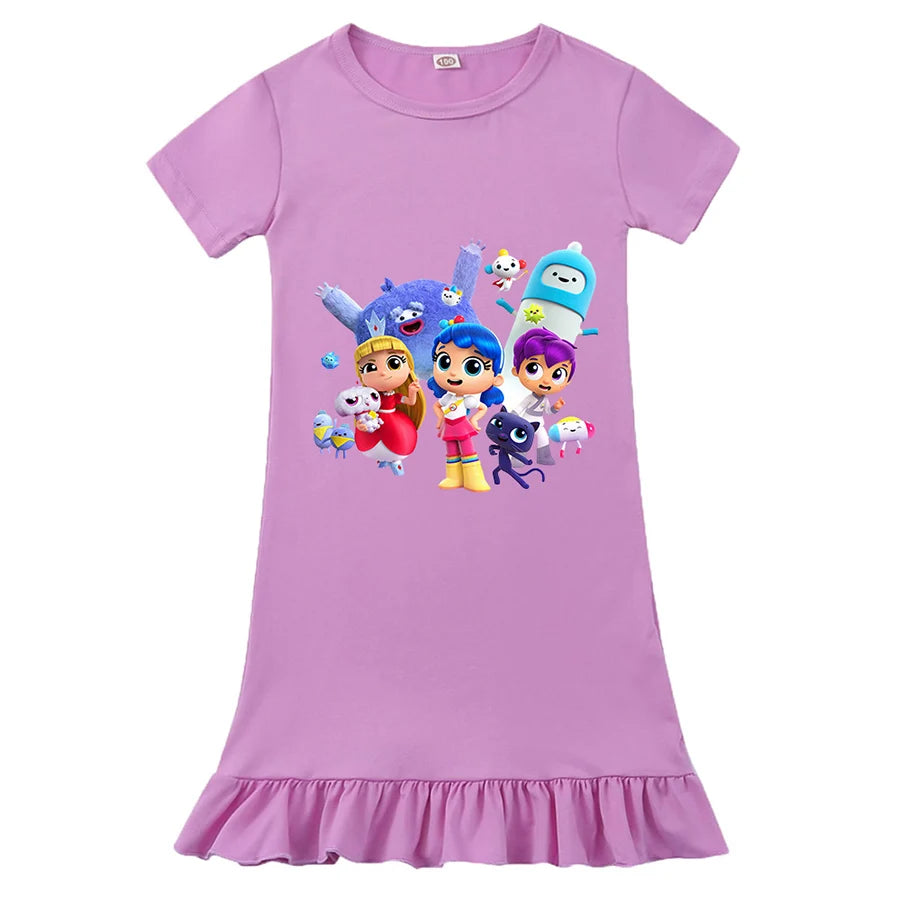 Rainbow Princess Cute Girls Dress