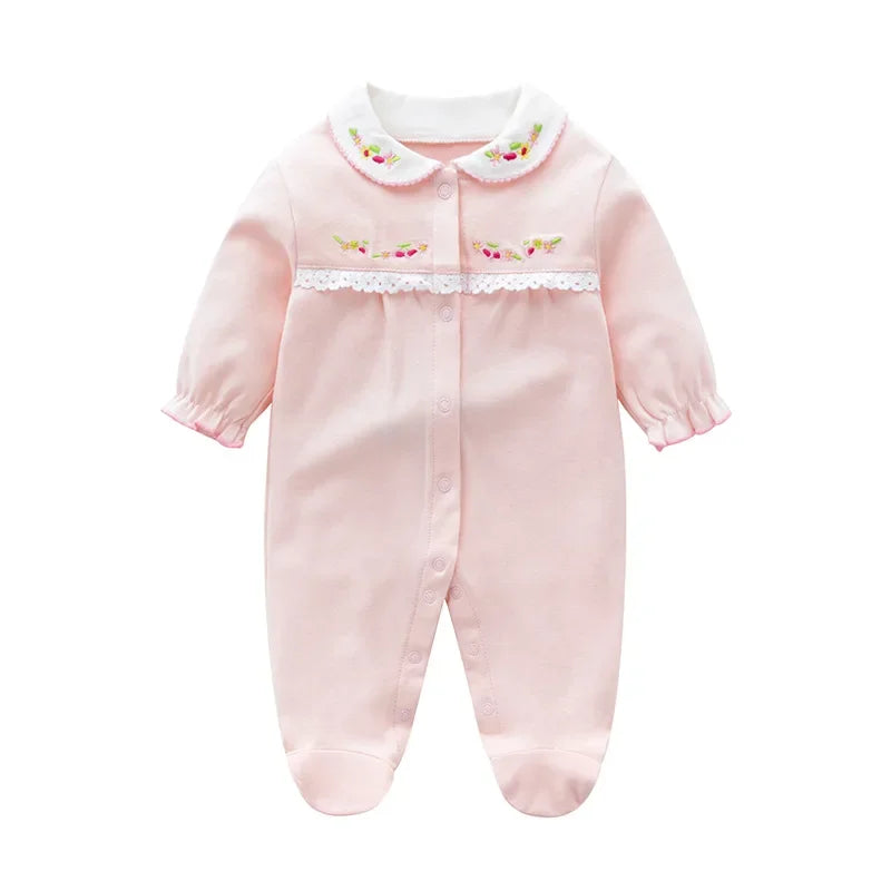 Sweet Striped Baby Girl Romper
