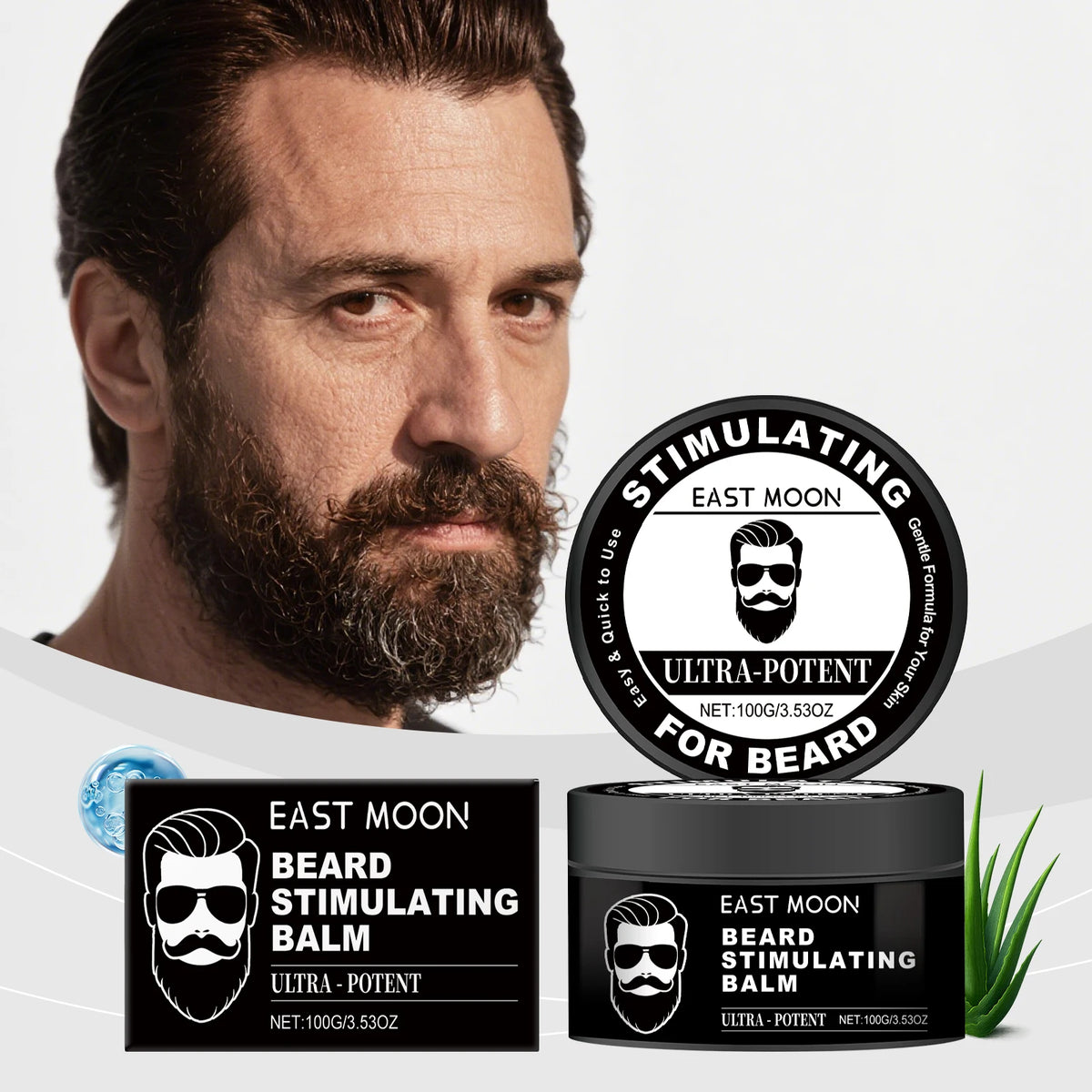 Men's Beard Care Balm – Softens Beards, Deep Nourishment, Soothes Redness, Non-Irritating, Suitable for Sensitive Skin