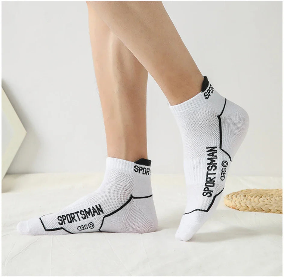 Men’s Cotton Mesh Ankle Sports Socks – 6 Pairs