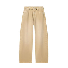 2026 Summer New Women's Clothing Retro Style Loose and Versatile Mid Waist Casual Piercing and Flanging Jeans